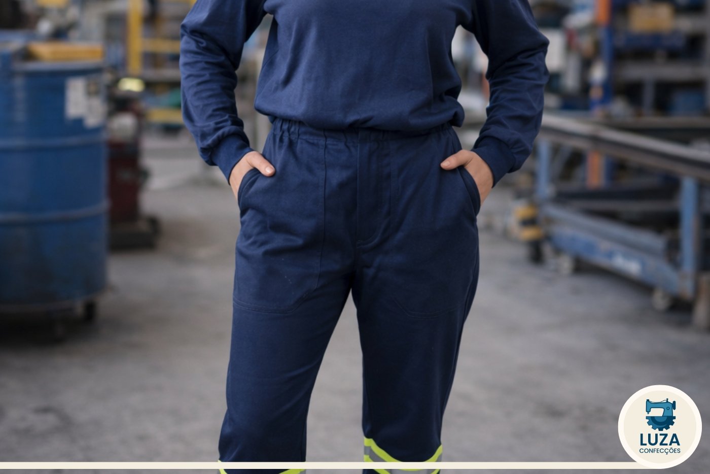 Calca de Brim Feminina Luza Uniformes Profissionais