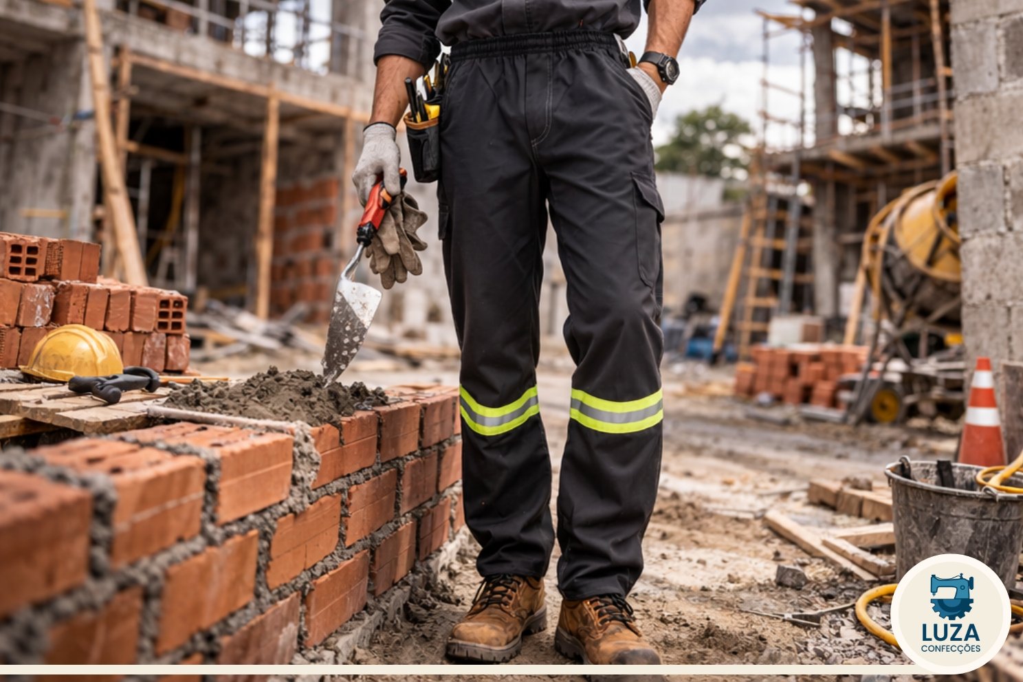 Calca de Brim Luza Uniformes Profissionais