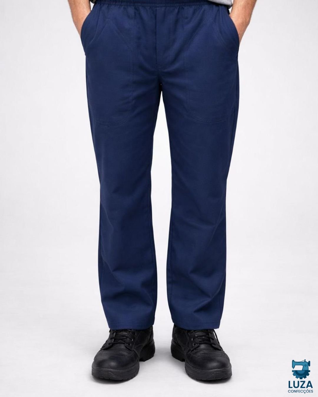 Calca de Brim Masculina Sem Faixa Refletiva Luza Uniformes Profissionais Curitiba 4