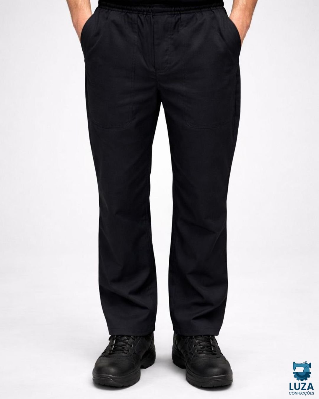 Calca de Brim Masculina Sem Faixa Refletiva Luza Uniformes Profissionais Curitiba 5