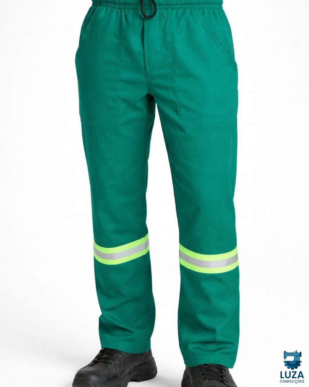Calca de Brim Masculina com Faixa Refletiva Luza Uniformes Profissionais Curitiba 3