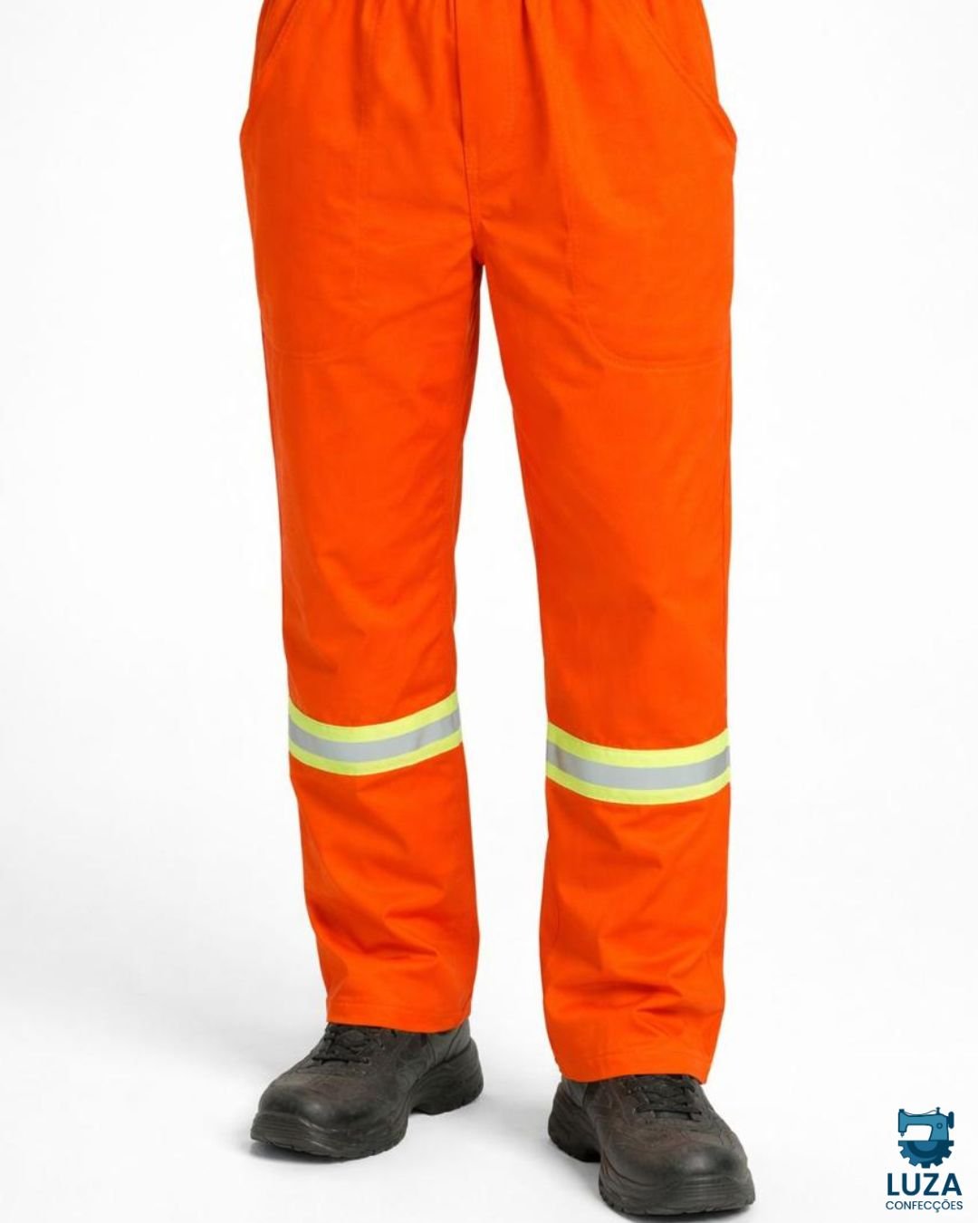 Calca de Brim Masculina com Faixa Refletiva Luza Uniformes Profissionais Curitiba 6