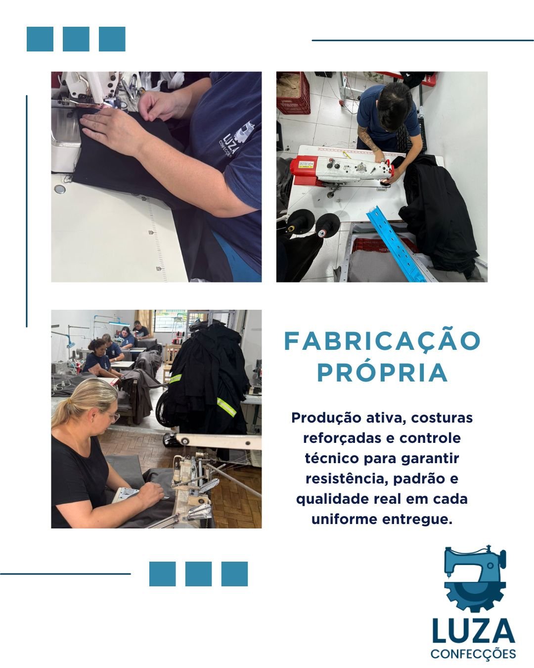 Calca de Brim Masculina com Faixa Refletiva Luza Uniformes Profissionais Curitiba 8