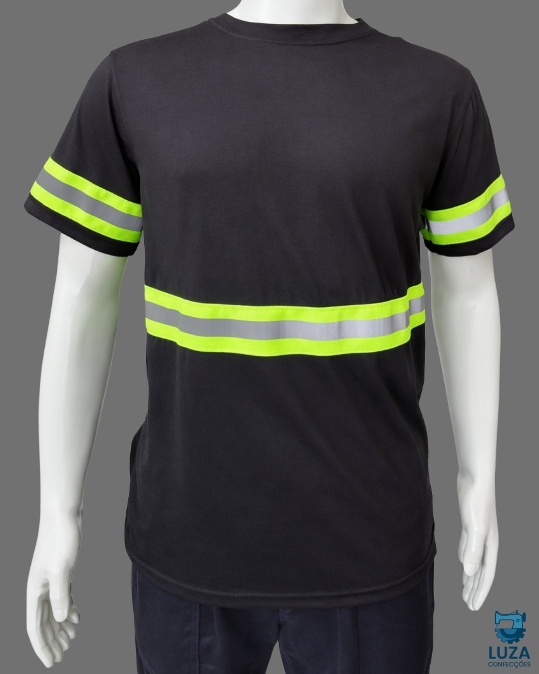 Camiseta PV Operacional Manga Curta com Faixa Refletiva 2