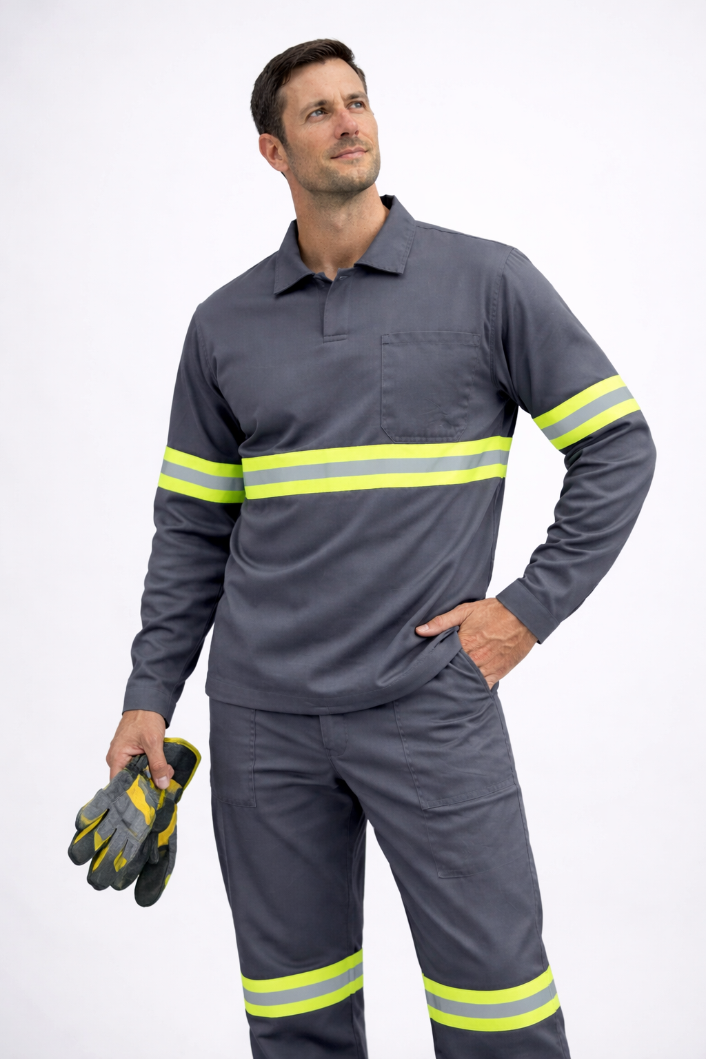 Conjunto em Brim Luza Uniformes Profissionais 1