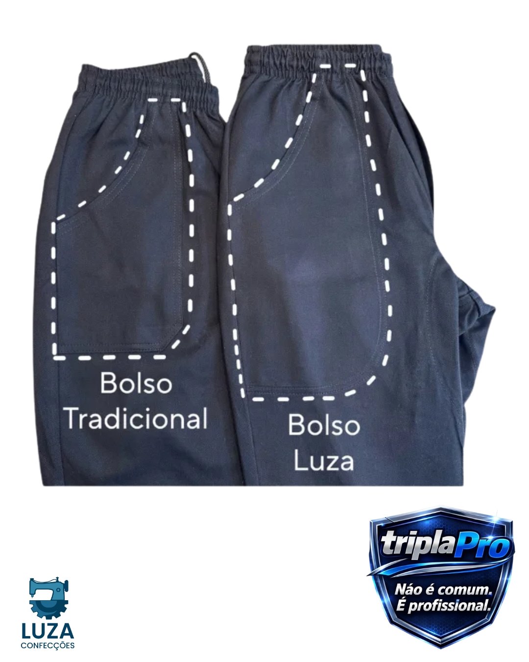 Conjunto em Brim Luza Uniformes Profissionais 4