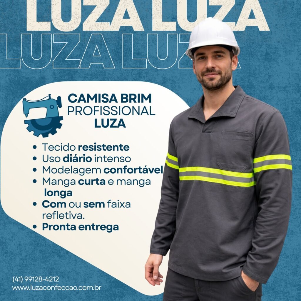 Uniformes em Paranaguá: Pronta Entrega e Atendimento Personalizado 9 Camisa em Brim Profissional Luza