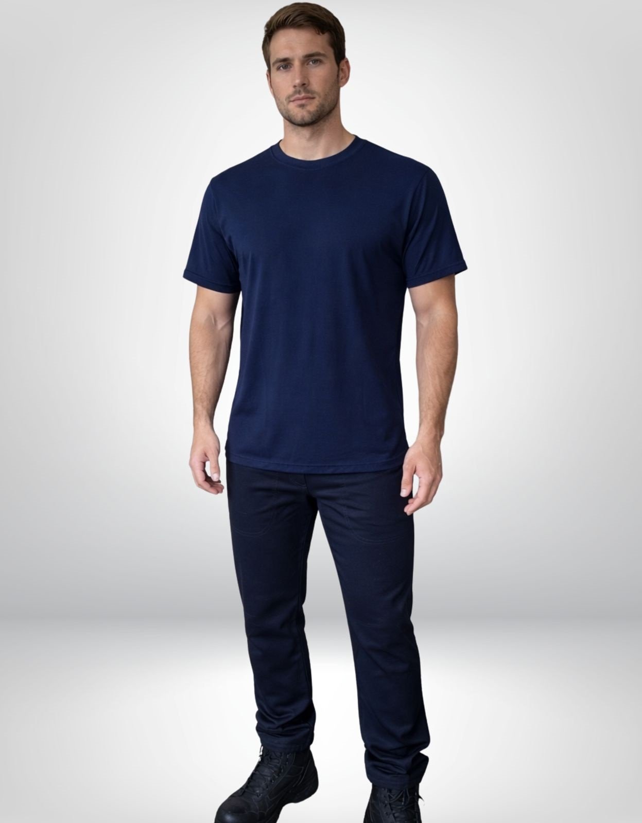 Conjunto Uniforme Operacional Calca de Brim Camiseta PV Manga Curta sem Faixa Refletiva 1