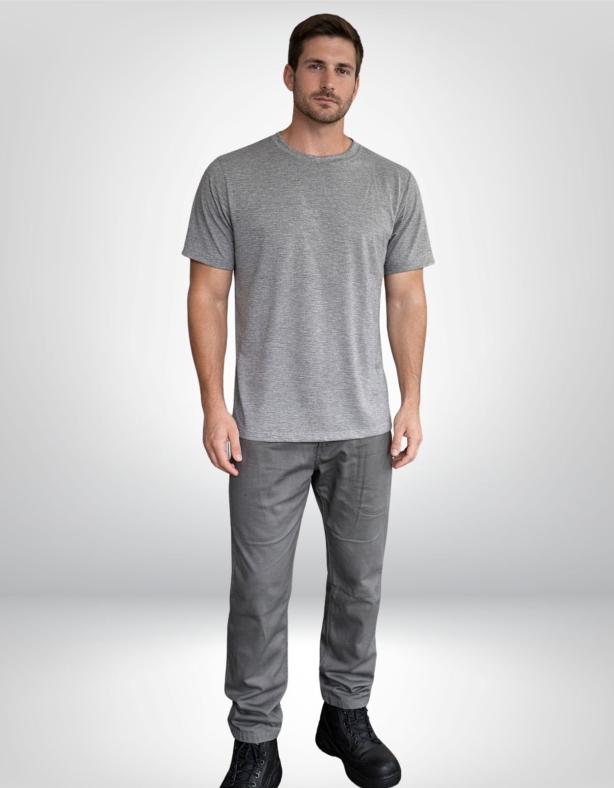 Conjunto Uniforme Operacional Calca de Brim Camiseta PV Manga Curta sem Faixa Refletiva 3