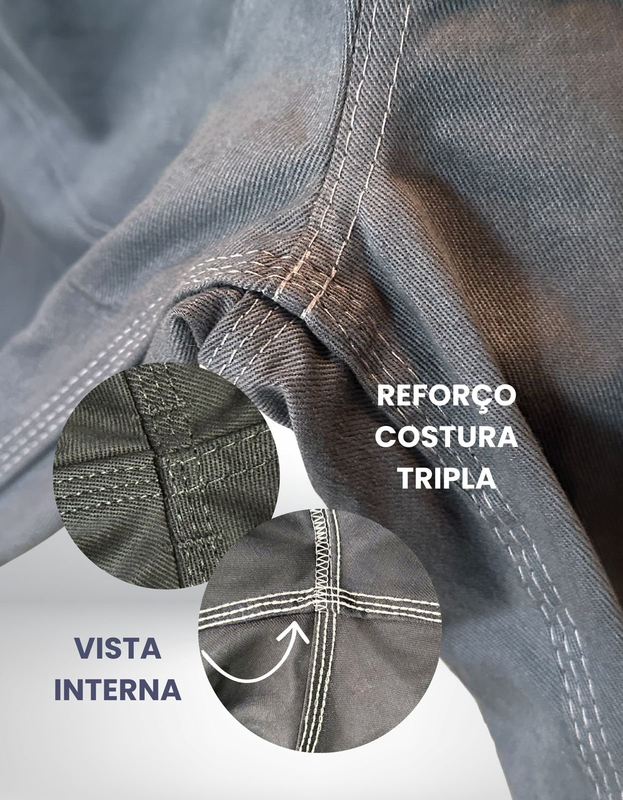 Calca de Brim Masculina Uniforme Luza Confeccoes 2
