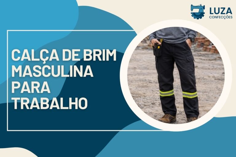 Calça de Brim Masculina para Trabalho