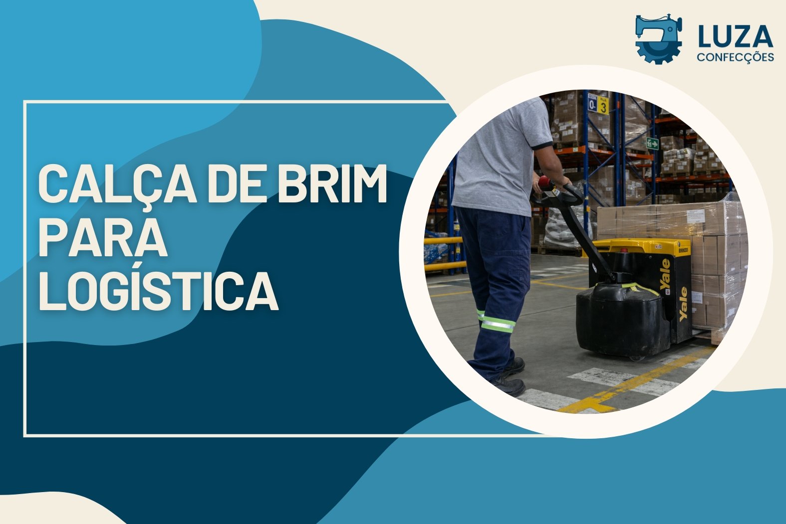 Calça de brim para logística
