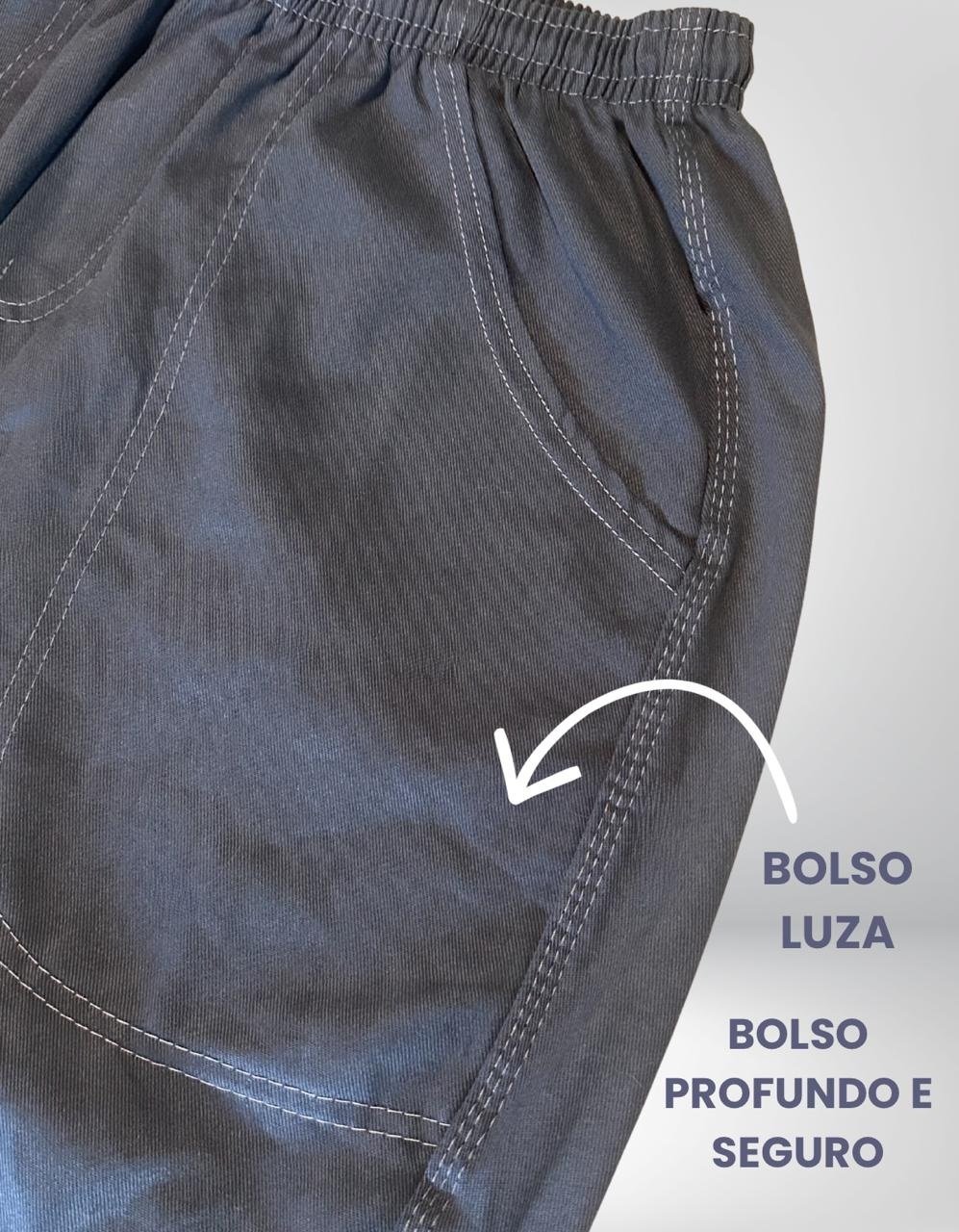 Calça de Brim Masculina Uniforme 10 Calca de Brim Bolso Profundo Luza Confeccoes