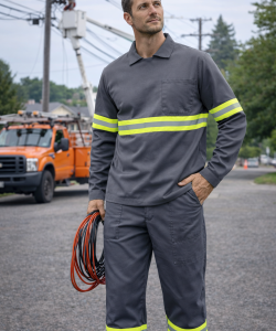 Conjunto em Brim Luza Uniformes Profissionais